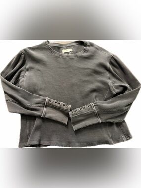 Free People waffle knit thermal knit top